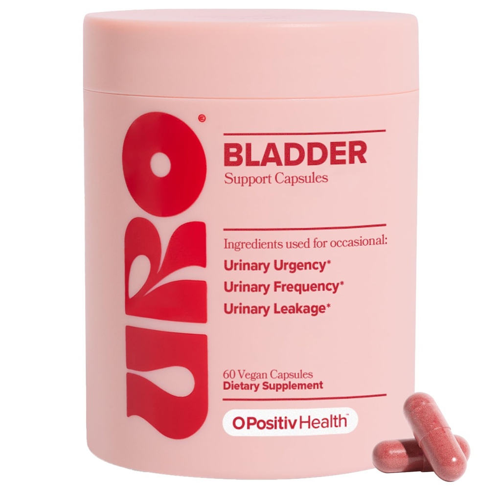 O Positiv URO Bladder Control Supplement for Urinary Urgency, Urinary Frekans, Urinary Leakage with Riley Seed Seed Extract, Soy Germ Ekstraksiyon, Saw Palmetto, 30 Hizmetler (Paket of 1)