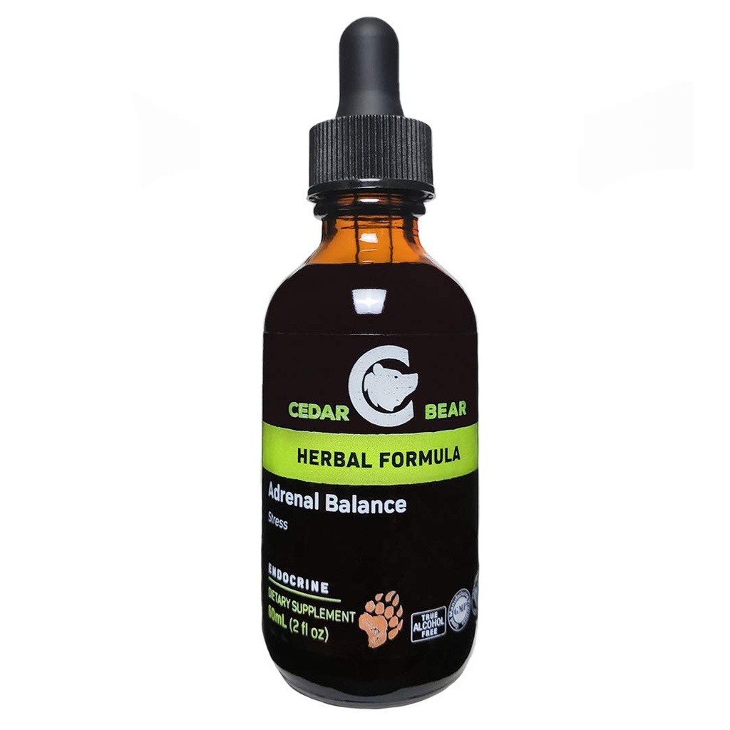 Cedar Bear Adrenal Balance - Sıvı Herbal Supplement, Fatigue Mücadele eden Adaptojenlerle, Stresi Yönetin ve Enerjiyi Artırın