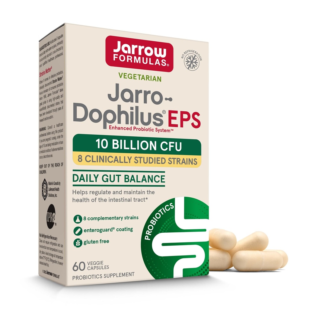 Jarrow Formulas Jarro Dofilius Probiyotiks 10 Milyar CFU - Probiyotik Supplement Capsules for Digestive Health & Gut Health for Women and Men, 60 Veggie Capsules, Up to 30 Days, Raf Stable