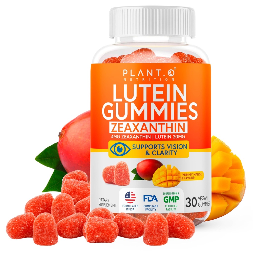Lutein & Zeaxanthin Gummies - Delicious Vegan Eye Health Vitamins Klinik olarak Görmek için 20 mg Lutein ve Zeaxanthin