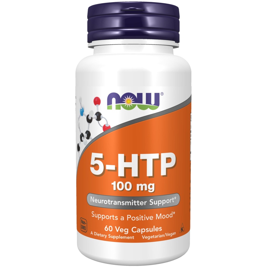 Şimdi Gıdalar Tamamlıyor, 5-HTP (5-hidrytryptophan) 100 mg, Nörotransmitter Desteği*, 60 Veg Capsules