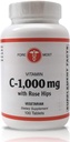 Rose HIPS 1000 mg Tabletleri ile Holistic Health Vitamin C, Immunity için C Tablet, Optimal Kan basıncını korumak ve Healthier Inflammatory Yanıtları, 100 Tablet