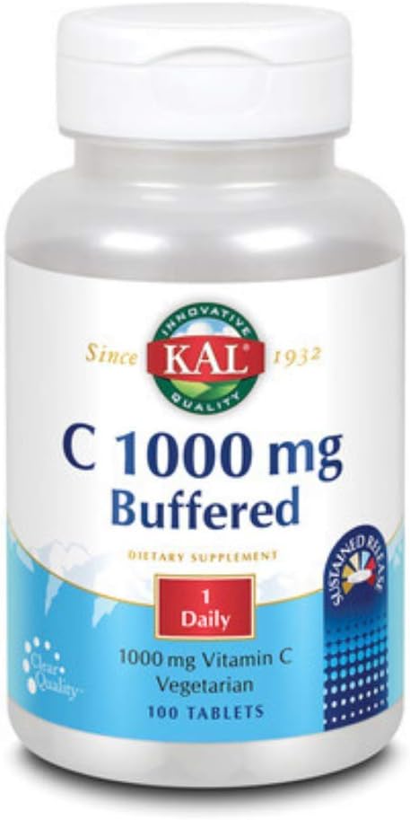 KAL C Vitamin Buffered Sustained release Tabletleri, 1000 mg, 100 Count
