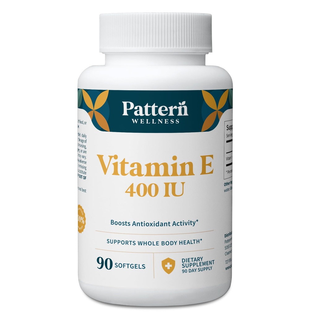 Desen Wellness Vitamini E 400 IU Supplement - Antioksit Aktivitesi - Tüm Vücut Sağlığı Destek - Hücre Hasarına Karşı Mücadele - 3rd Parti Lab Test Edildi - 90 Soft Gels