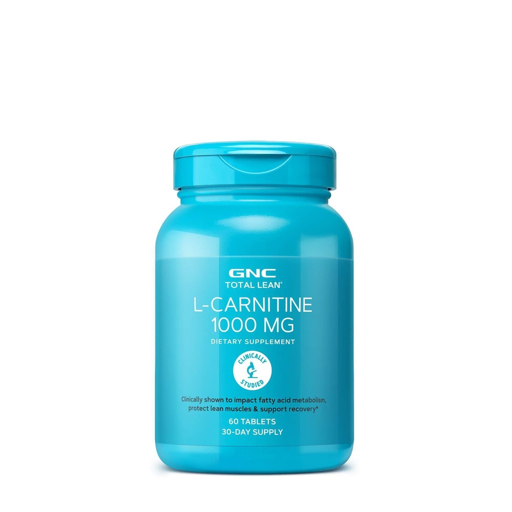 GNC Total Lean L-Carnitine 1000 mg, 60 Tablet, Destek ve Lean Kas Büyümesi