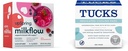 UpSpring Milkflow Electrolyte Motherfeeding Supplement Drink Mix with Fenugreek | Berry Flavor | 16 İç Mixes + TUCKS Medicated Soğutma Pads, 100 Count Count