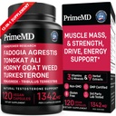 PrimeMD 12in-1 Fadogia Agrestis ve Tongkat Ali - Finlandiyalı Erkekler için testosteron Supplement - HornyGoatGenel olarak 1342 mg Per Service (120 Capsules) ile Erkekler için toplandık ( 1 paket).