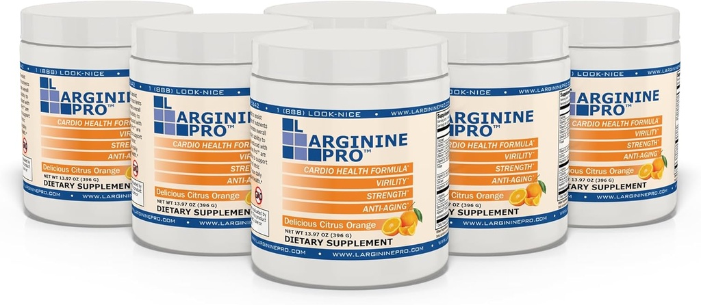 L-ARGININE PRO | 5,500 mg L-Arginine Plus L-Citrulline 1,100 mg Orange Toz İçecek Kombinasyonu için Tamamlandı