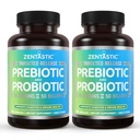 Zentastic Probiyotiks & Prebiyotiks Supplement - 50 Milyar CFU - Men & Women's Immune & Digestive Health - 16 Strains - Raf Stable - 120 Gecikme Veggie Capsules