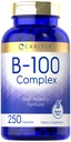Carlyle B-100 Kompleks Vitamin | 250 Capsules | Non-GMO, Gluten Free Supplement