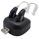 Dijital Duyucular - Device Premium BTE Personal Sound Amplifier Pair with USB Dock, Ear İşitme Cihazlarının Arkasında Long Lasting Battery Life, Black Black Lasting Battery Life, Black