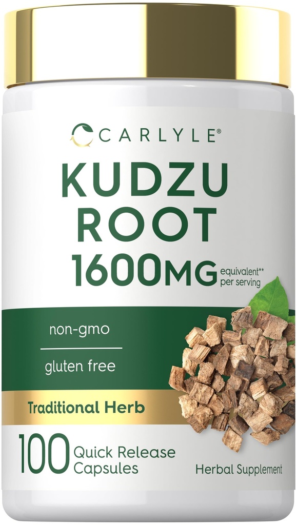 Carlyle Kudzu Kök | 100 Ekstraksiyon Capsules | Non-GMO ve Gluten Free Formula | Geleneksel Herbal Supplement