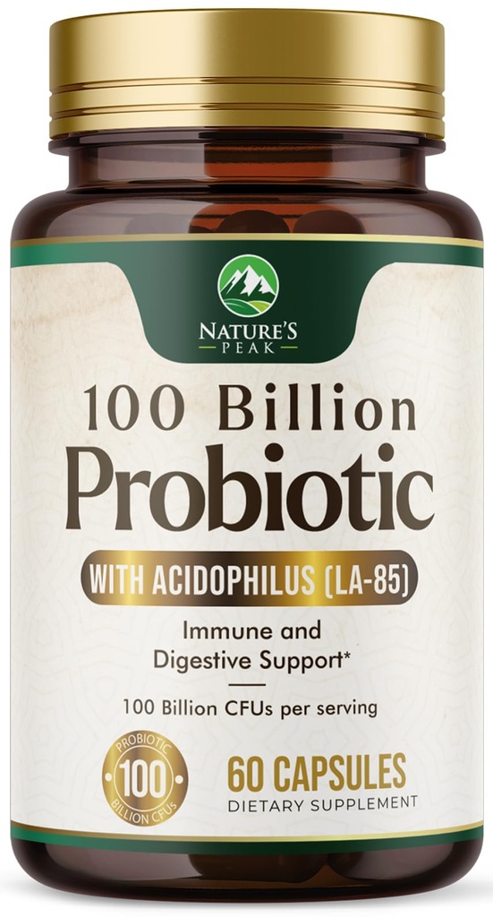 Probiyotikler 100 Milyar CFU - 16 Probiyotik Strains with Prebiyotiks - Supports Immune, Gut Health, PH, Occasional Constipation, Gas & Bloating - Supplement for Women & Men, Raf Stable - 60 Capsules