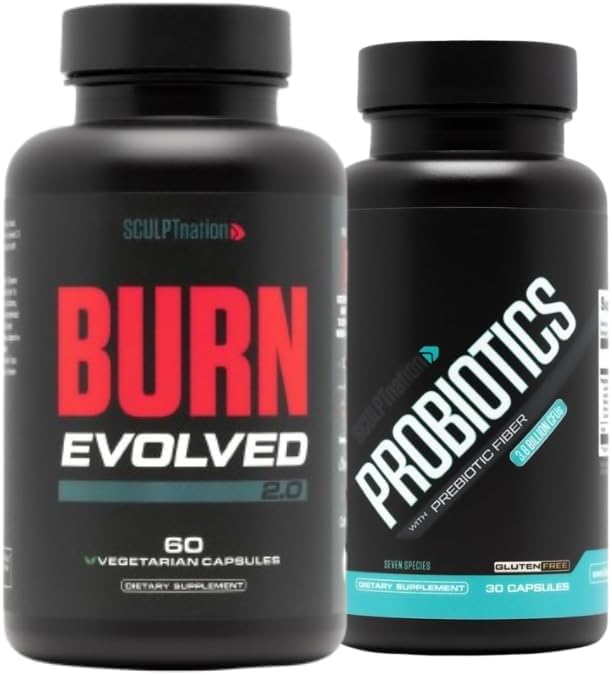 Sculpt Nation by V Shred Burn Evolved 2.0 and Premium Probiyotiks Sche
