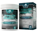 NaturaLife Labs Probiyotiks 70 Milyar CFU – 15 Strains with Organic Prebiyotik & Postbiyotik – 3in-1 Formula – 30 Vegan Capsules
