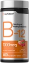 Horbaach Vitamin B12 1000 mcg Sublingual | 400 Hızlı Dissolve Tabletler | Kadınlar ve Erkekler için Metrik Tamam | Vegan, Non-GMO ve Gluten Ücretsiz