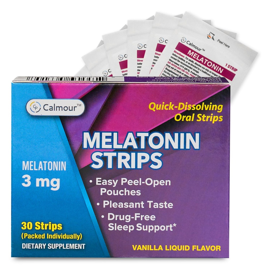 30 Oral Sleep Strips | Quick-Dis çözme 3 mg Melatonin Strip | Gummies Daha Hızlı Çalışın | Rahatlama Napping Supplements | The Ultimate Sleep Aid for Better Rest and Eye Health
