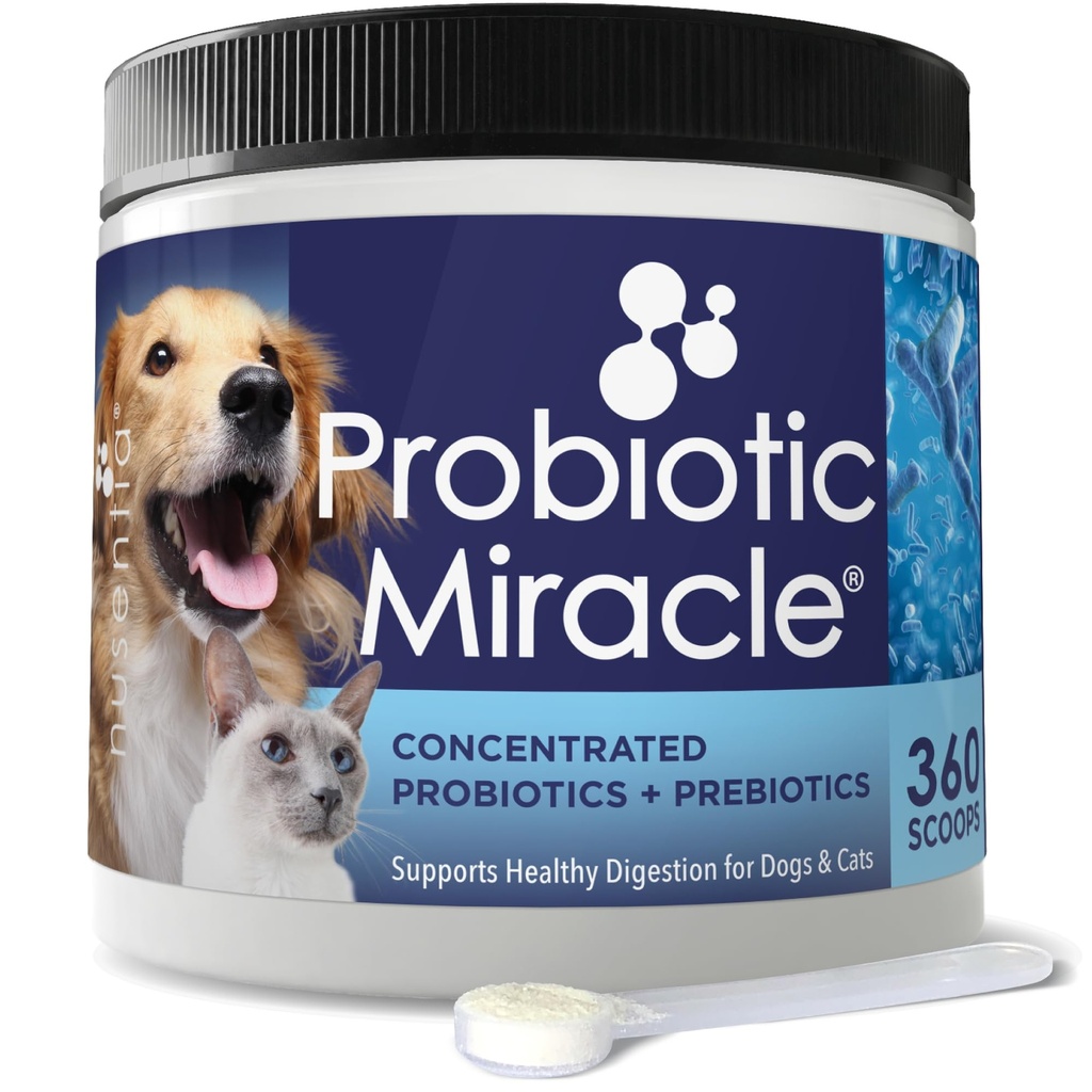 Köpekler için NUSENTIA Probiyotikler - (360 Scoops)-Probiyotik Mucize - İleri, Türler Özel Probiyotikler ve Prebiyotikler Diarrhea, Loose Stool ve Yeast-Plus Immune Support