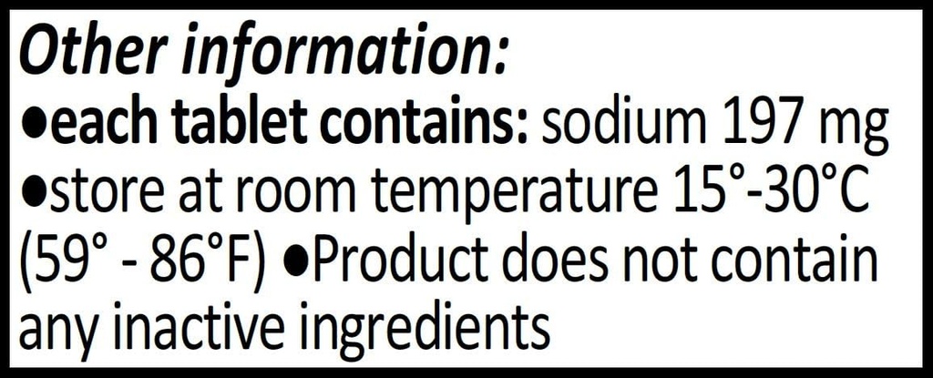 Sodyum Chloride Tabletleri 500 mg (0.5 gram), USP Normal Salt Tabletler - CitraGen Pharmaceuticals, Inc.