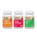 Renzo'nun Vitaminleri Kid Sche - Çocuklar için Demir Supplements, Çocuklar için D3 ve Bright & Brainy Vitamin B6