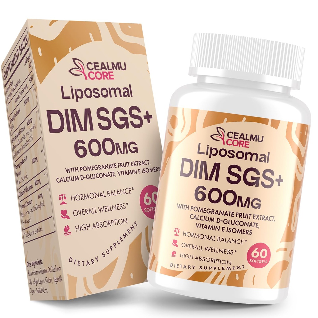 Liposomal DIM SGS Supplement - Kadınlar ve Erkekler için Hormon Supplement, Estrogen Supplements Contains Sulforaphane Glucosinolate, Vitamin E, Pomegranate Meyve - Destek Detox ve Antioksi (1 Pack)