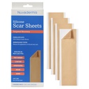 NUVADERMIS Silikon Bahar Notları - C-Section, Tummy Tuck, Keloid ve Cerrahi Yaralar - Reusable Medical Grade Silikon Scar Sheets - 4 Paket - Işık Tone