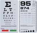 NOYOC 2 Pack Pocket Eye Chart, 1 Snellen & Rosenbaum Chart, 6.5x3.5 Inches, Hand Double Sided Plastik Low Vision Card for Eye sınavları (2 Paket 6 Ayak)
