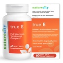 NatureCity True-E Full Spectrum Tocotrienols Vitamin E & Natural Alfa Tocopherol Supplement | Evnol Suprabio | Non-GMO Vitamin E Kompleks | 60 Soft jel