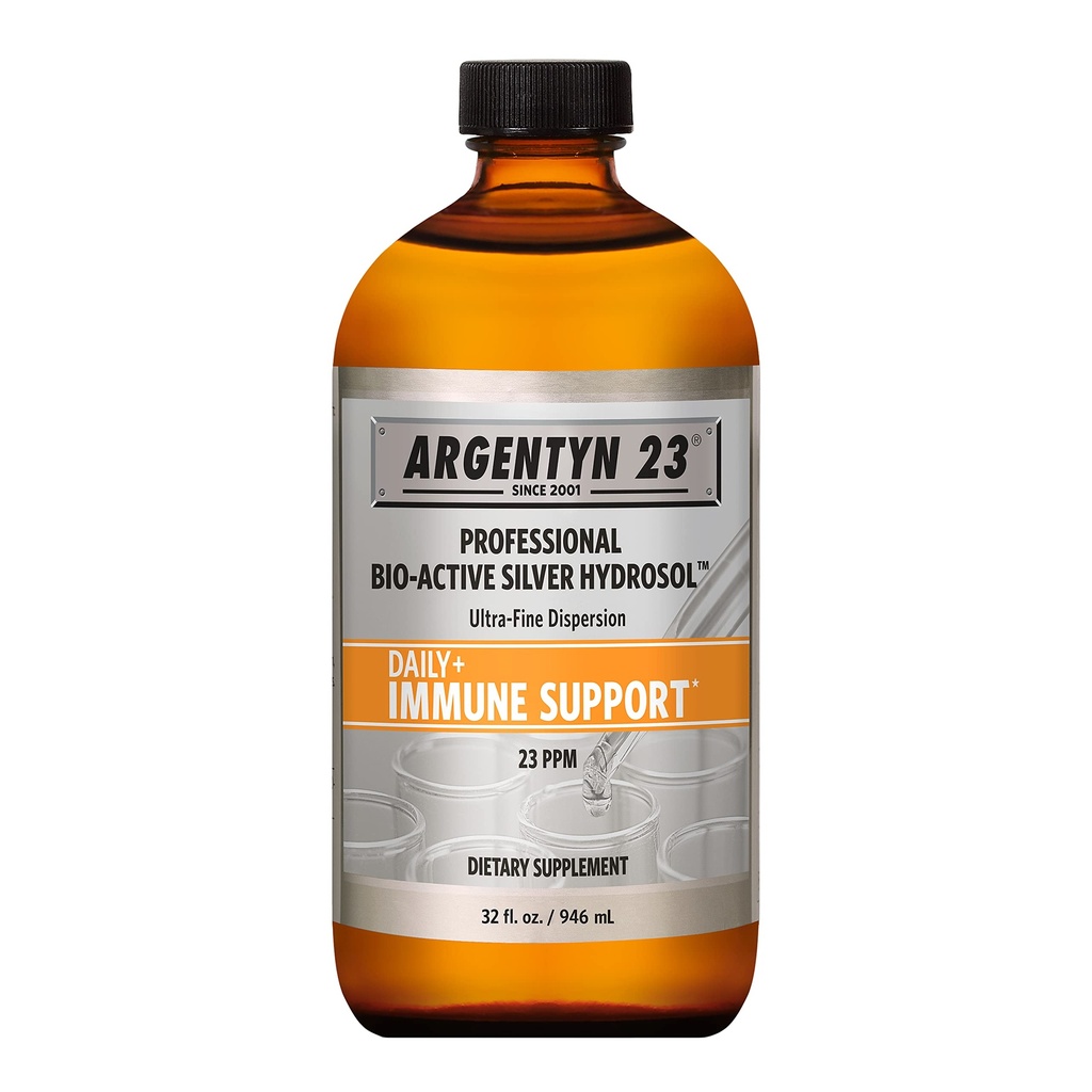 Argentyn 23 Profesyonel Immune Support - Colloidal Silver, Bio-Active Silver Hydrosol, 23 ppm, Liquid Twist Top, 32 Fl Oz (946 mL)