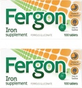 Fergon High Potency Iron Supplement Tabletleri, 100 Kont, 2 Paket