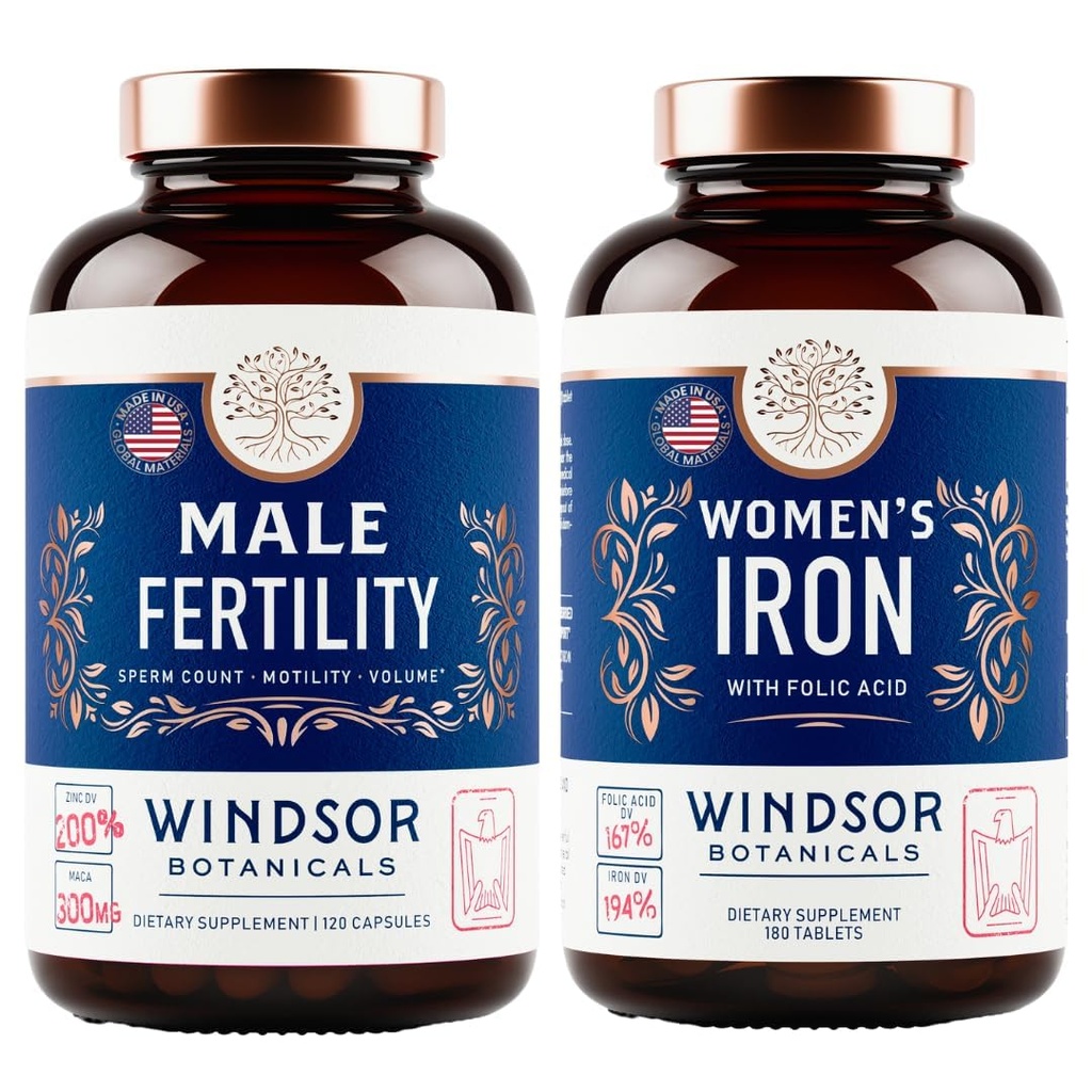 GDSOR BOTANICALS Erkek Engellilik Tamam ve Demir Pills Folic Acid - Fertness ve Prenatal Grafik