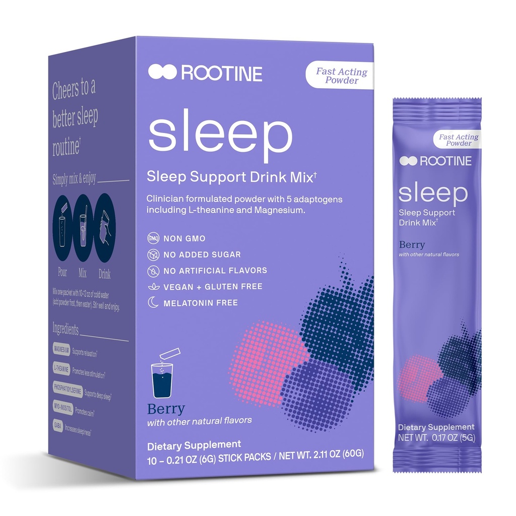 Sleep Supplement, Melatonin-Free Magnesium Calm Powder, GABA, L-Theanine, Myo-inositol, Calm Sleep Drink Mix to Help Relax, Sleep Powder, Magnesium Powder for Sleep, Super Calm Drink Mix 10pk