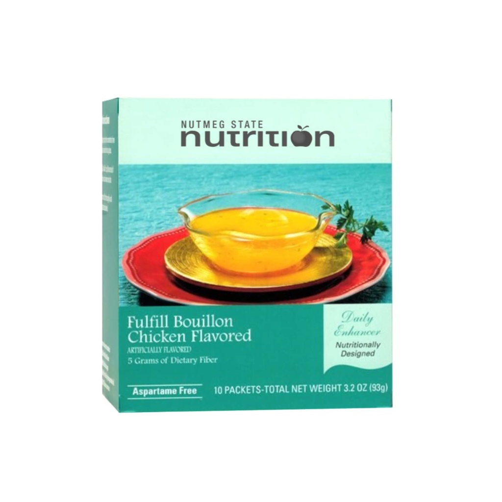 Nutmeg State Beslenme - Yüksek Fiber Soup Mix, Low Calorie, Fat Free, Doğal Flavored, İdeal Protein Uyumlu, Aspartame Free, 10 Under Box (Chicken Bouillon)