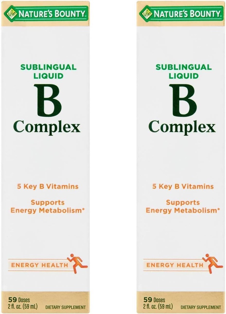 Nature's Bounty Vitamin B Kompleks sublingual Liquid, 2 Oz (Pack of 2)