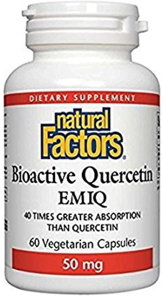 Doğal Faktörler Bioaktif Quercetin EMIQ 50 mg, 60 Vegetarian Capsules