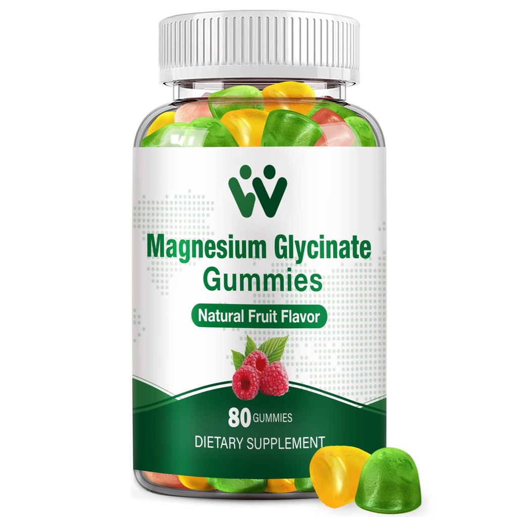Magnezyum Glycinate Gummies for Yetişkinler - Calm Mood, Muscle, Bone & Energy Support, 80 Gummies for Yetişkinler - Sugar Free Magnezyum Pids Supplement for Calm Mood, Muscle, Bone & Energy Support, 80 Gummies