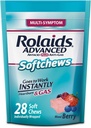 Rolaids Gelişmiş Antacid Plus Anti-Gas Softchews, 28 Kont, Karma Berry, Kalpburn ve Gaz Yardımı