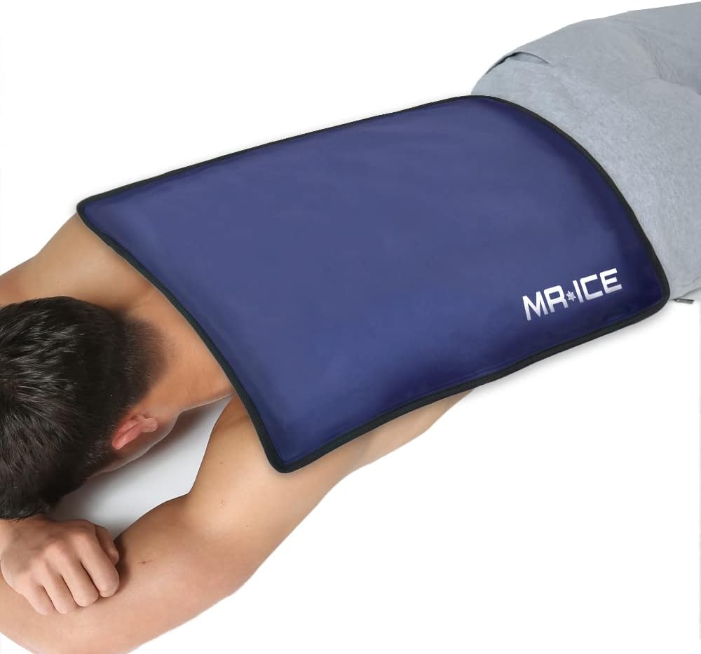Injuries Reusable için Ekstra Büyük Buz Paketi - Gel Soğuk Paketi Sırt, Diz, Omuz, Hip, Ankle, Boy, Elbow, Bile - Hot & Cold Therapy Gel Pack - 15" x 23.4"