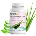 AloeCure Daily Probiyotiks 10 Milyar CFU for Digestive Support 8 Strains, 6 Prebiyotiks & Enzymes - Kadınlar ve Erkekler için Bromelain ile Digestive Relief, 30 Caps