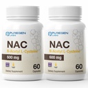 Puregen Labs N-Acetyl-L-Cysteine (NAC) 600 mg, Destekler Immune, Respiratory, Liver Health, NAC 600 mg, Potent destek, Free-radicals, Ab Capsulesorb - Toplam 120 Veggie Capsules