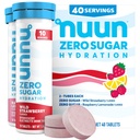 Nuun Zero Sugar Hydration Electrolyte Tabletler - Magnezyum, Kalsiyum, Potasyum, Chloride & sodyum, Işık & Lezzet Meyve Flavors, No Sugar, Gluten Free, Vegan, Berry 4 Pack (40 Hizmet Toplamı)