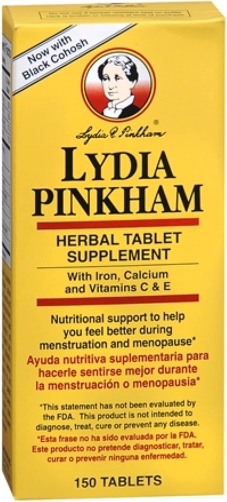 Lydia Pinkham Herbal Tablet Tamam 150 Tablet (Görüngenin Paketi)
