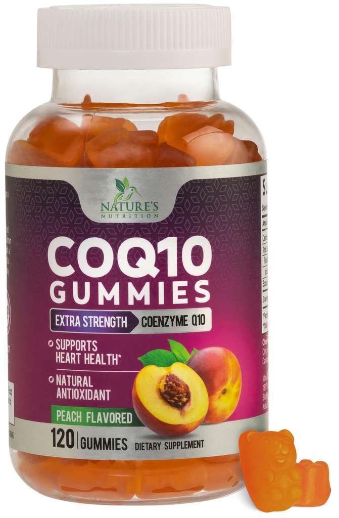 CoQ10 Gummies 100 mg - 3X Güçlü, Yüksek Aborpsiyon, Kalp Sağlığı Desteği ve Enerji Üretimi için Antioksi Supplement, Ultra Coenzyme Q10 Vitaminleri, Coq 10 Supplements, Non-GMO - 120 CoQ10 Gummies