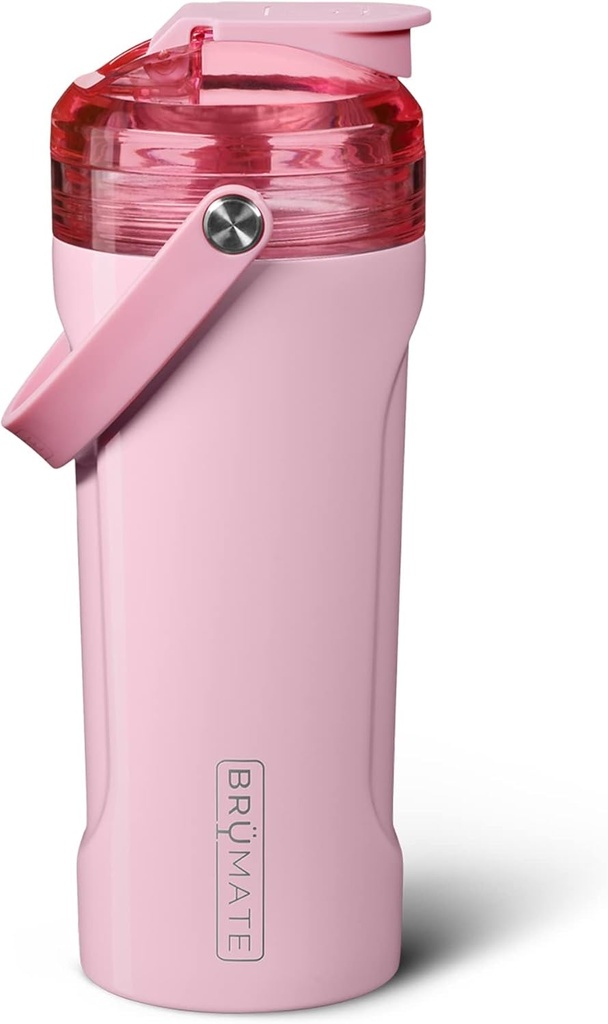 BrüMate MultiShaker Blender Shaker Şişe |% 100 Leakproof paslanmaz Steel | Pre Workout and Protein Shaker Şişe for the Gym | 26oz (Blush)