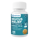 WELMATE - Mucus Relief - Guaifenesin 1200 mg maksimum Güçlü - Genişletilmiş Tabletler - Clear Chest Congestion & Loosen Mucus - 12 Saat Yardım - 100 Count