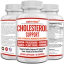 Cholesterol Lowering Supplement That Works, Supports Lower High Cholesterol, Triglyceride, LDL & HDL Doğal, Kalp Sağlıklı Doğal Capsules with,, Plant Sterols, Niacin, Guggul, 60 Ct