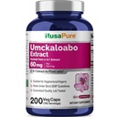 NusaPure Umckaloabo 4:1 Ekstraksiyon, 60 mg 240 mg Veggie Caps 200 Count (Non-GMO, Vegan)