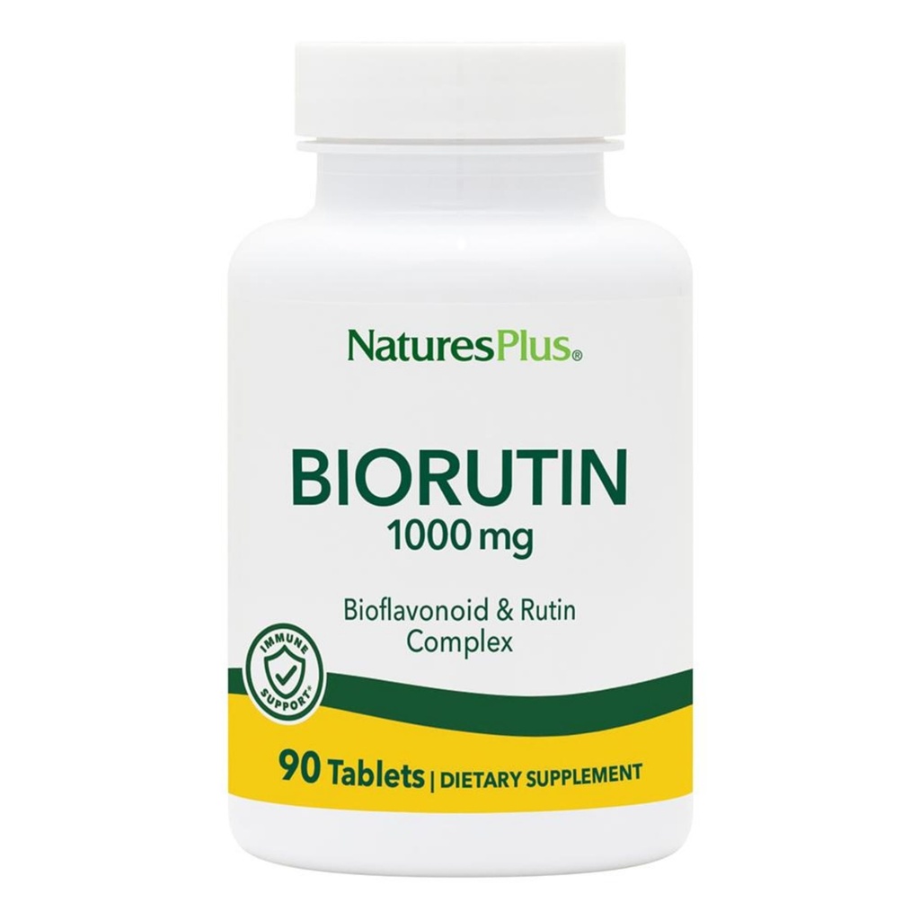 Doğalar Plus Biorutin 1000 mg - 90 Tabletler - Bioflavonoyak & Rutin Kompleksi - Vascular Fonksiyonl & Circulation - Vegetarian, Gluten Free - 90 Servisler
