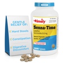 Zamanlı Senna Time Laxative - 1000 Kont Tabletler - Constipation Relief için Doğal Sebzeli Laxatives, gece boyunca Atılma Yardımı ve Stool Softener
