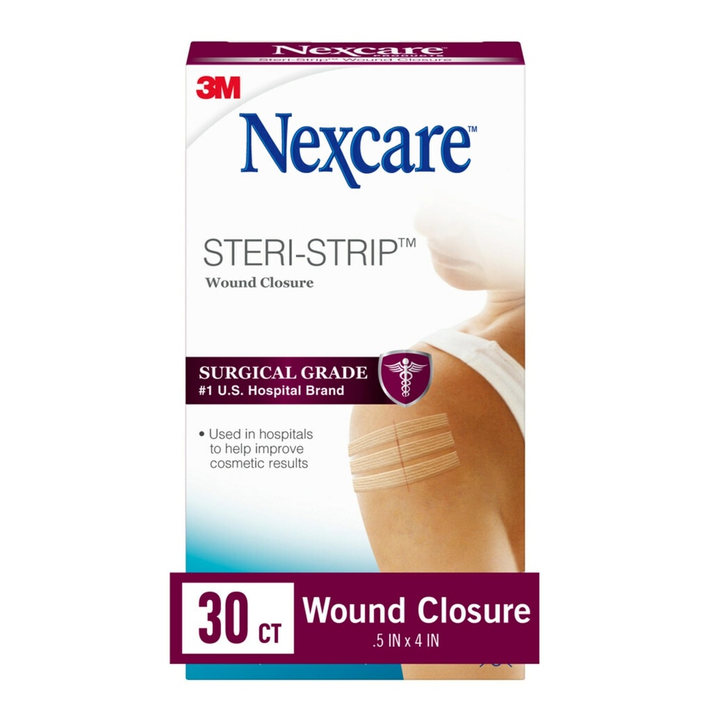 Nexcare Steri-Strip Yarası Closure, Breathable Strips Küçük Yaralar Şirketi Kapalı, Büyük After Sutures veya Staples - 30 Yara Closures